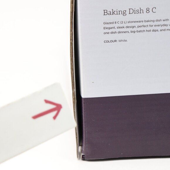 Epicure Baking Dish 8 Cup or 2L White Satin Finish New - Picture 8 of 9